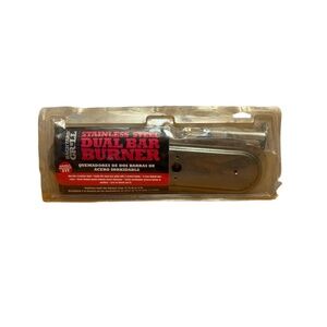 NEW Backyard Grill Stainless Steel Dual Bar Small Fit BBQ Mini Burner Universal